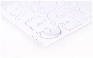 Leikatut numerotarrat